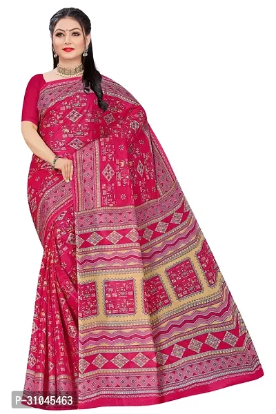 Stylish Pink Mulmul Cotton Block Print Saree Without Blouse Piece For Women