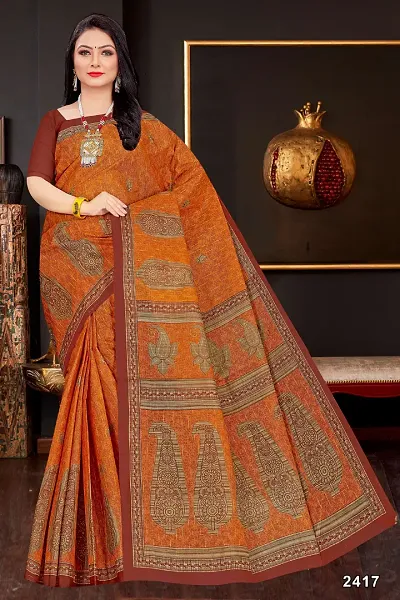 New In Mulmul Cotton Saree without Blouse piece 