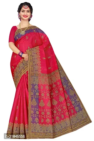 Stylish Pink Mulmul Cotton Block Print Saree Without Blouse Piece For Women