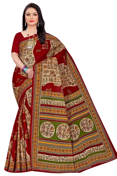 Stylish Mulmul Block Print Saree Without Blouse Piece For Women