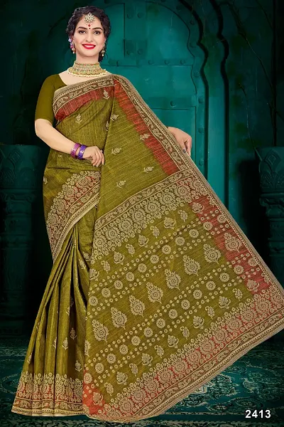 Stylish Mulmul Block Print Saree Without Blouse Piece For Women