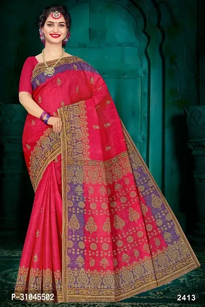 Stylish Pink Mulmul Cotton Block Print Saree Without Blouse Piece For Women