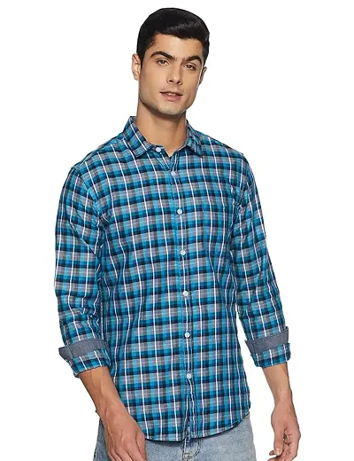 Reliable Checked Long Sleeves Casual Shirt For Men