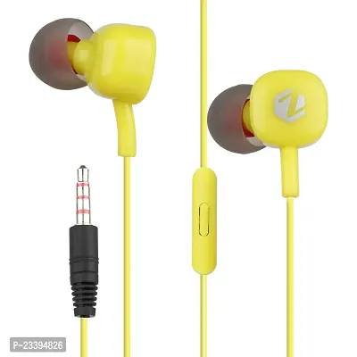 Stylish Yellow In-ear Wired - 3.5 MM Single Pin Headphones With Microphone