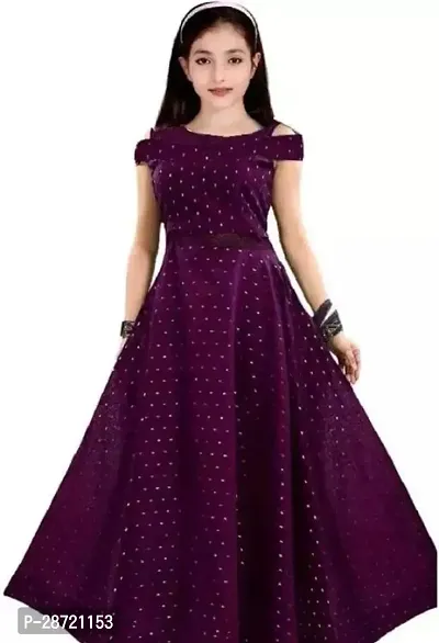 Beautiful Stain Printed Gown For Kids