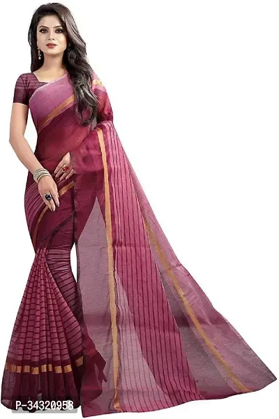 Stylish Maroon Polyester Printed Saree For Women-thumb0