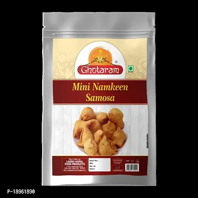 Ghotaram Indore Special Mini Samosa/Indian Food/ Ready To Eat Namkeen Snack | Small Samosa Box | Masala Liliput Samosa Namkeen - Tea Snacks - Indian Snacks||Fry in Earthnuts oil-300g x 1Pack