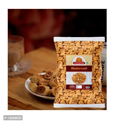 Ghotaram Bhakarwadi Chai Time Snack | Indian Namkeen Nashta | Traditional Indian Snacks | Party Snacks Indian Snack | Festival Season Diwali Rakhi Snack and Namkeen Savoury Snack-1Kg x 1Pack-thumb3