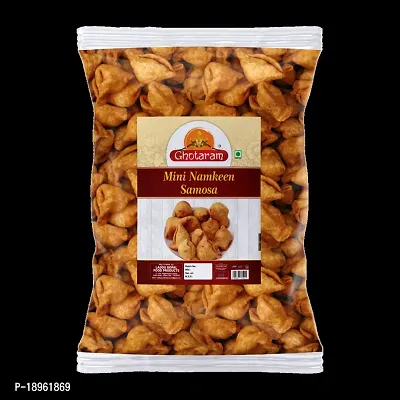 Ghotaram Kathiawari Namkeen Mini Samosa Fried in Moongfali oil||Bachcha Samosa with Exquisite Fillings||Irresistibly Crunchy Samosas for Perfect Snacking||Tea Time Gujarati Snack-300g x 1Pack