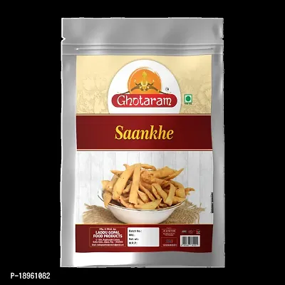 Ghotaram Saankhe Sankhe Mathri Finger shaped snack Mathri | Tea Time Popular Namkeen Snack | Ajwain Khasta Namkeen Snack Mathri | Raksha Bandhan Diwali Namkeen Savoury Snack-900g x 1Pack