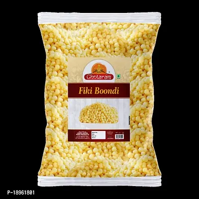 Ghotaram Fiki Boondi | Raita Boondi Snacks | Plain Boondi Nugrey Crunchy Snacks | Rajasthani Boondi | Sada Plain Yellow Boondi | Fresh Bundi yogurt/Curd Buttermilk bundi-300g x 1Pack