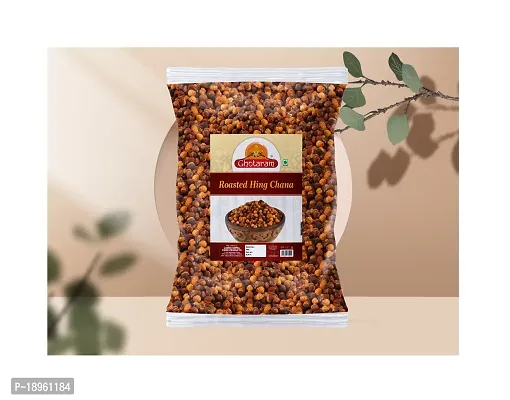 Ghotaram Roasted Hing Jeera Flavoured Chana Desi Chana | Roasted Plain Hing with Masala Chana Tasty Chana Cracker Heeng Jeera Roasted Namkeen Snack Oil-free ready to eat Hing Chana-300g x 1Pack-thumb4