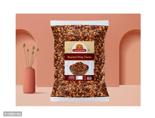 Ghotaram Roasted Hing Jeera Flavoured Chana Desi Chana | Roasted Plain Hing with Masala Chana Tasty Chana Cracker Heeng Jeera Roasted Namkeen Snack Oil-free ready to eat Hing Chana-300g x 1Pack-thumb3