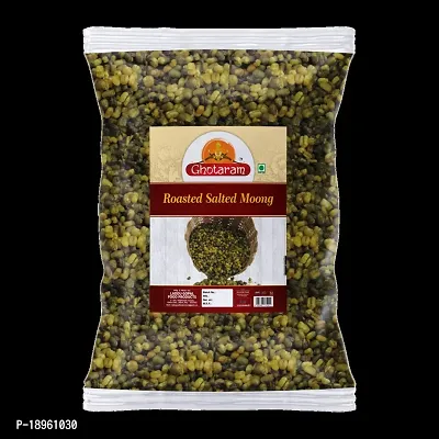 Ghotaram Sprouted Popular Roasted Green Moong Whole Namkeen Snack | Roasted Mung Bean Green Gram | Rich in Protein | No Additives | Evening Teatime wholesome snack Ready to Eat-900g x 1Pack