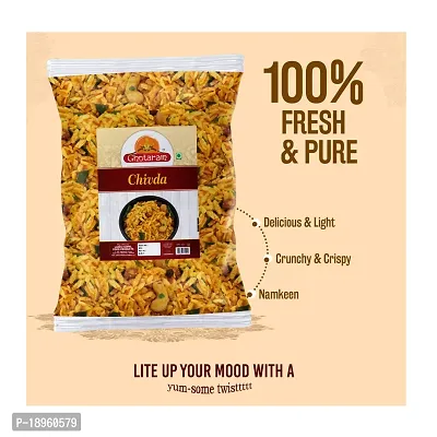 Ghotaram Gulabi Nagari Nylon Chivda Paper Poha Cornflakes Badam Kaju Kishmish Peanut Chiwda Mixture | Ready to Eat snacks - Tea Time Namkeen Snack | Diwali Rakhi Snack and Namkeen-300g x 1Pack-thumb2