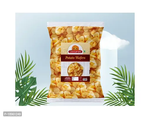 Ghotaram Potato Chips Navratri Diwali Rakhi Utsav Special Namkeen Snack | Batata Wafers Chips aloo wafers Aloo Wafers Aloo Chips Falahari Fast Time Ready to eat Namkeen Snack-300g x 1Pack-thumb5