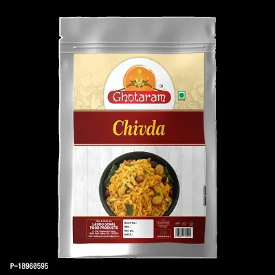 Ghotaram Gulabi Nagari Nylon Chivda Paper Poha Cornflakes Badam Kaju Kishmish Peanut Chiwda Mixture | Ready to Eat snacks - Tea Time Namkeen Snack | Diwali Rakhi Snack and Namkeen-1Kg x 1Pack