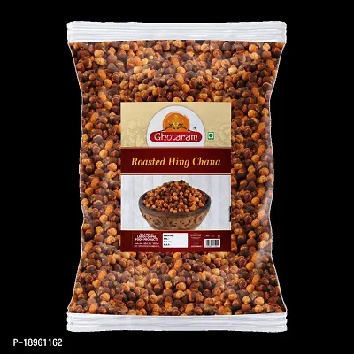 Ghotaram Chatpata Masala Roasted Bhuna Chana, Sweet Chilli, Hing Chana Snacks And Namkeen | Tandoori Rosted Masala Hing Jeera Chana | Ready to Eat Tasty Lightly Spicy Low GI Snack-300g x 1Pack