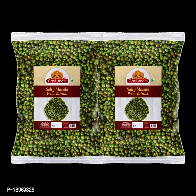 Ghotaram Masala Matar | Bhuna Masala Green Matar | Spicy Roasted Peas | Crunchy Green Matar | Chakhna Snacks Spicy Healthy Authentic Indian Snacks | Bachcho Ka Favourite Savoury Snack-150g x 2Pack