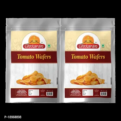 Ghotaram Marwari Tomato Tango Flavour, Crunchy Chips And Snacks | Aloo Chips Wafers Fried Potato Chips Wafers Indian Snacks Namkeen | Bachcho Ka Favourite Savoury Snack-150g x 2Pack