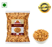 Ghotaram Marathi Namkeen Fanindrapura Famus Bhakarwadi Snack/Nagpur Mini Bhakarwadi||Button Bhakarwadi Munching Snacks Bites Festival Season Diwali Rakhi Snack and Namkeen Savoury Snack-420g x 2Pack-thumb4