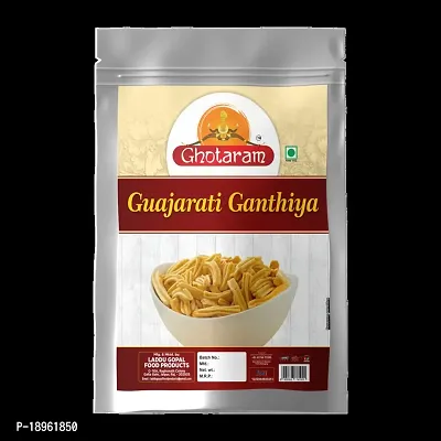 Ghotaram Bhavnagar Classic Makhania Farsan | Makhania Gathiya Gathia Farsaan Namkeen Snack | Healthy Namken farshan namkeen Savoury Snack Chai Coffee Tea Party Namkin Snack-300g x 1Pack