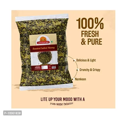 Ghotaram Sprouted Popular Roasted Green Moong Whole Namkeen Snack | Roasted Mung Bean Green Gram | Rich in Protein | No Additives | Evening Teatime wholesome snack Ready to Eat-900g x 1Pack-thumb2