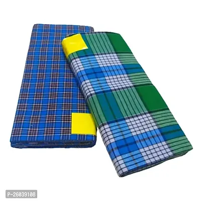 Elite Multicoloured Cotton Solid Lungis For Men-thumb0