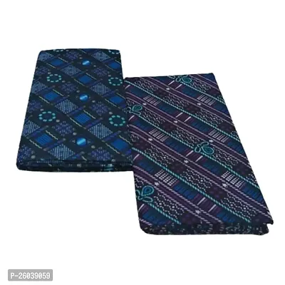 Elite Blue Cotton Solid Lungis For Men