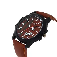 Relish Analogue Brown Dial Black Day and Date Men's Wrist Watch-thumb3