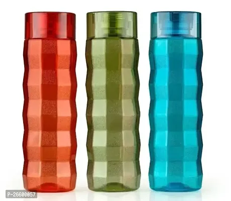 Stylish Plastic Water Bottles, Pack Of 3-thumb0