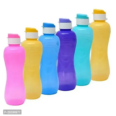 Stylish Plastic Water Bottles, Pack Of 6-thumb0