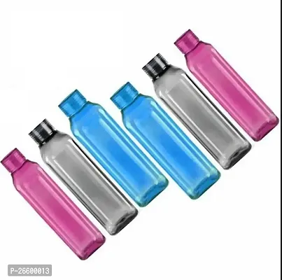 Stylish Plastic Water Bottles, Pack Of 6-thumb0