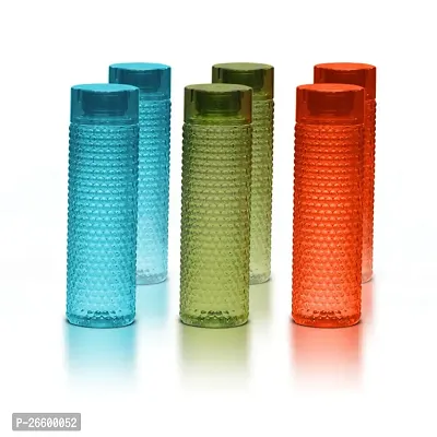 Stylish Plastic Water Bottles, Pack Of 6