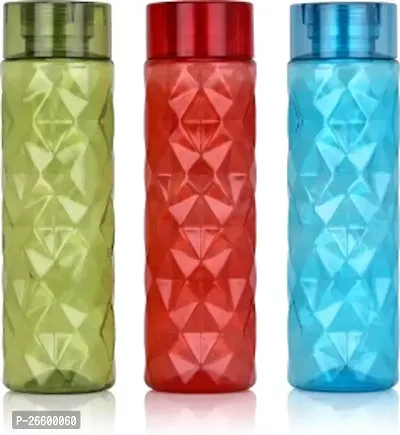 Stylish Plastic Water Bottles, Pack Of 3