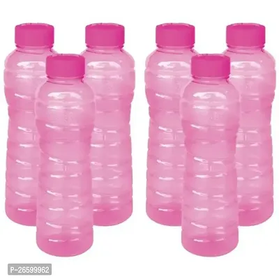 Stylish Plastic Water Bottles, Pack Of 6