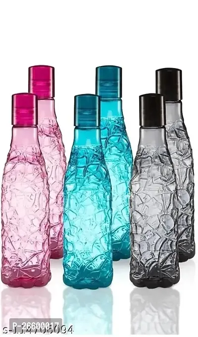 Stylish Plastic Water Bottles, Pack Of 6-thumb0