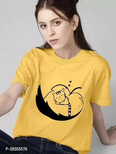 Classic Polyester Printed Tshirt for Women-thumb0