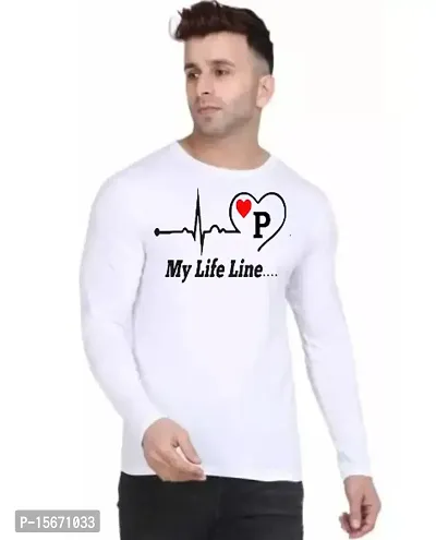 Polyester Full Sleeve Round neck Printed Men Tshirt