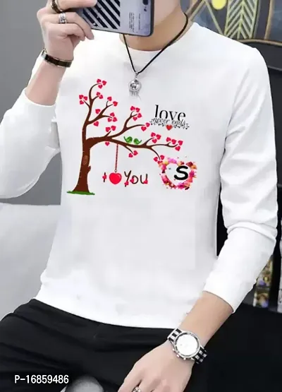 Reliable White Polyester Printed Round Neck Tees For Men-thumb0