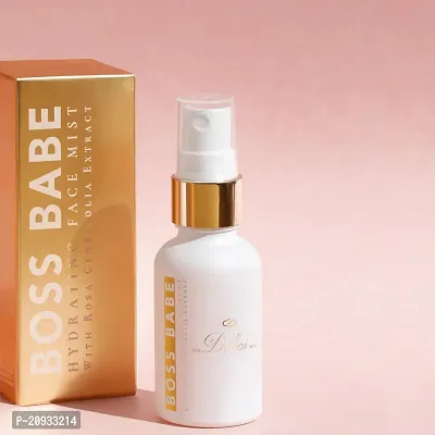 THE Dubai DOLLS Boss Babe Face Mist For Women Rose Purified Water Perfect for Dry Skin, Enhances Glow, Tightening Natural Toner Spray for Glowing Skin ndash; 30ML-thumb0