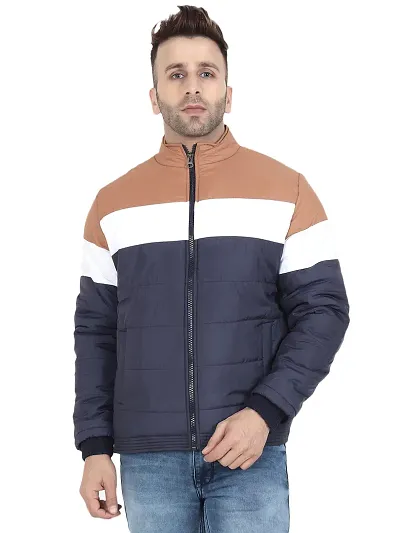 Mens Puffer Bomber Hooded Jacket