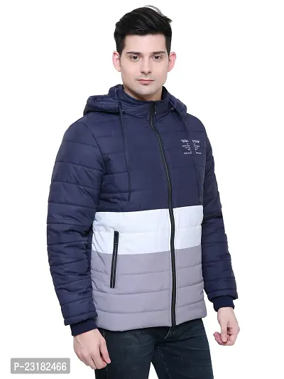 Mens Puffer Bomber Hooded BlackSports Jacket