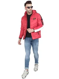 Stylish Red Nylon Solid Long Sleeves Jackets For Men-thumb4