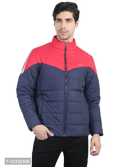 Mens Puffer Quilted Bomber Navy Jacket