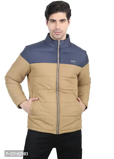 Mens Puffer Quilted Bomber Navy Jacket