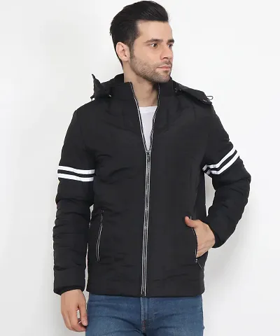 Puffer Tailored Bomber Hooded Jacket For Men