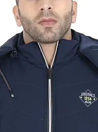 Mens Puffer Tailored Bomber Navy Colour Jacket-thumb1