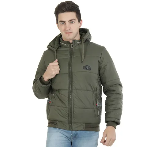 Puffer Bomber Hooded Jacket For Men