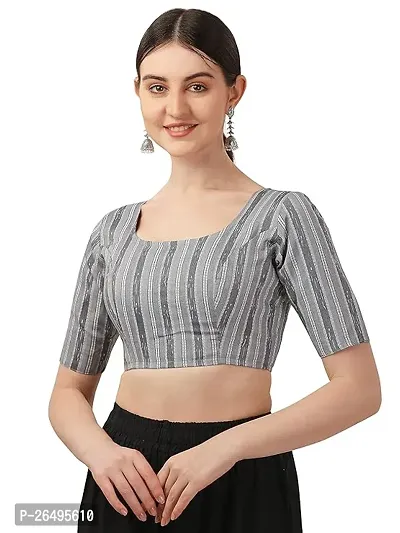 Reliable Grey Satin Stitched Blouses For Women